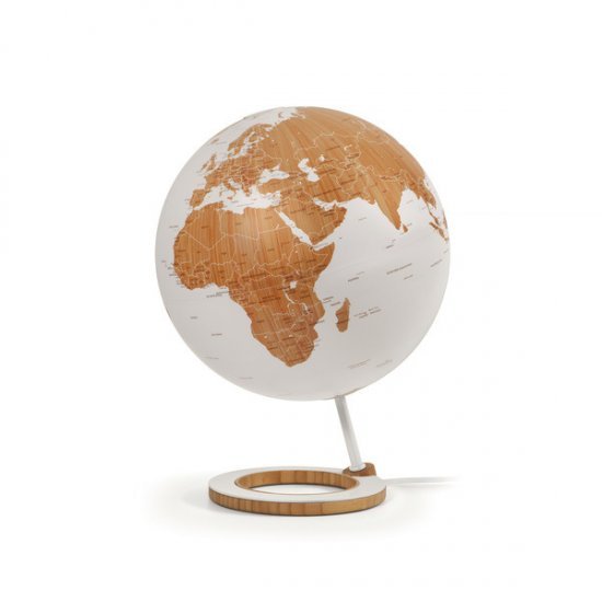 Atmosphere NR-0324BMBM-GB Globe Bamboo 25cm Diameter Bamboe / Metaal - Globes - Atmosphere- 108.75€ bij Bobby &amp; Caro