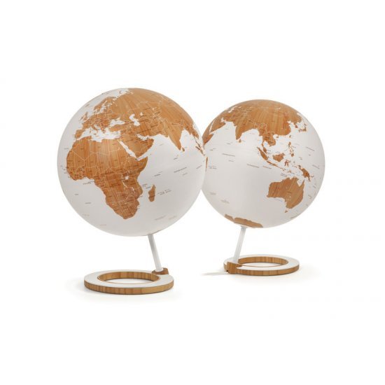 Atmosphere NR-0324BMBM-GB Globe Bamboo 25cm Diameter Bamboe / Metaal - Globes - Atmosphere- 108.75€ bij Bobby &amp; Caro