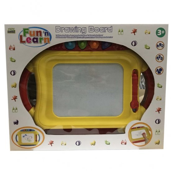 Kidz Corner Fun&#039;n Learn Tekenbord met Pen en 4 Vormpjes - Magnetische Tekenborden - Basic- 11.20€ bij Bobby &amp; Caro