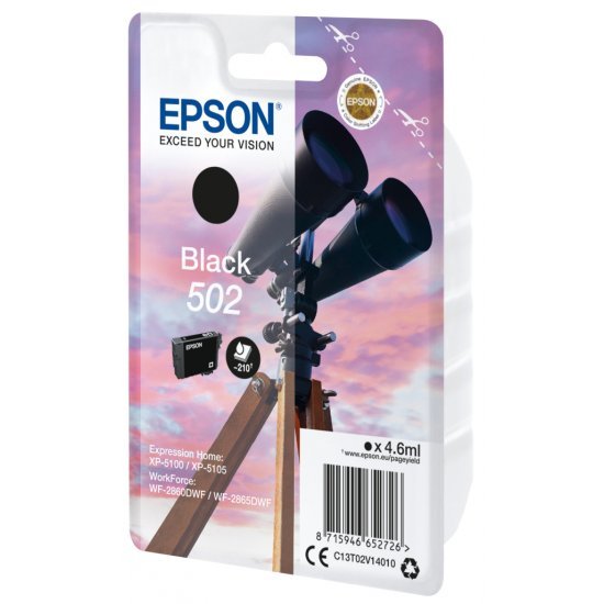 Epson T02v1 Origineel Zwart 502 4.6ml - Accessoires - Epson- 25.05€ bij Bobby &amp; Caro