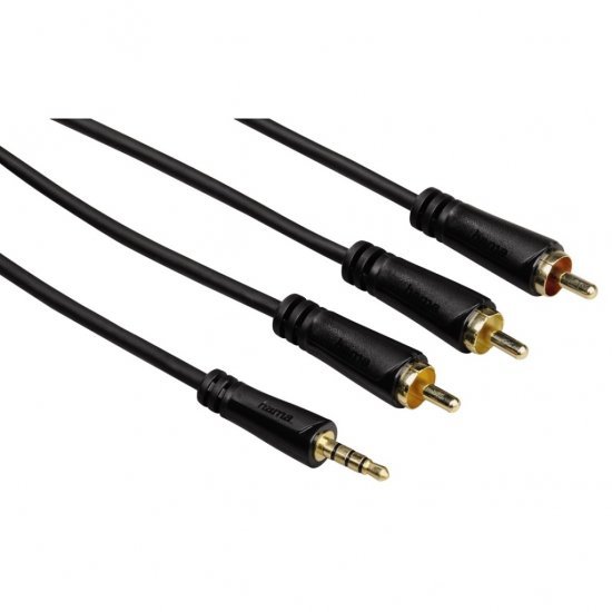 Hama Audio/video Kabel 3,5mm Jack - 3 Cinch 1,5m 3 Ster - Audio/Video RCA Kabels - Hama- 6.85€ bij Bobby &amp; Caro