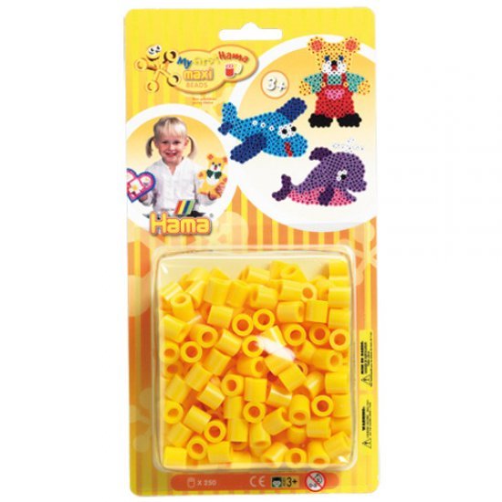 Hama Maxi Strijkkralen Geel 250 Stuks - Strijkkralen - Hama Strijkkralen- 5.20€ bij Bobby &amp; Caro