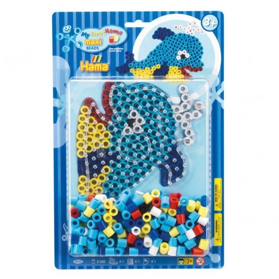 Hama Maxi Strijkkralen Dolfijn 250 Stuks - Strijkkralen - Hama Strijkkralen- 7.55€ bij Bobby &amp; Caro