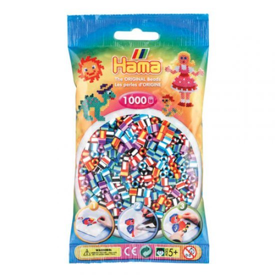 Hama Strijkkralen 1000 Stuks 2 Kleurig Gemixed - Strijkkralen - Hama Strijkkralen- 2.49€ bij Bobby &amp; Caro