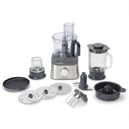 Kenwood FDM313SS Multipro Compact Foodprocessor Grijs/RVS - Huishouden - Kenwood- 139.55€ bij Bobby &amp; Caro