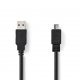 Nedis CCGT60500BK20 Kabel Usb 2.0 A Male - Micro B Male 2,0 M Zwart - USB Kabels - Nedis- 1.15€ bij Bobby &amp; Caro