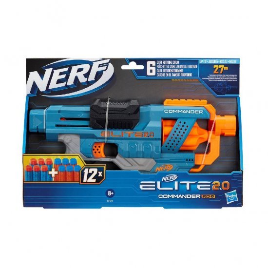 Nerf Elite 2.0 Commander RD 6 Blaster + 12 Darts - Nerf N Strike Dartblasters - Nerf- 18.49€ bij Bobby &amp; Caro