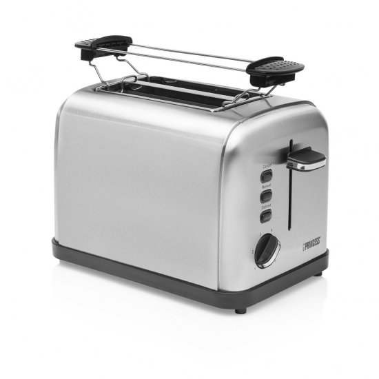 Princess 142354 Toaster Steel Style 2 Broodrooster 850W - Huishouden - Princess- 32.69€ bij Bobby &amp; Caro