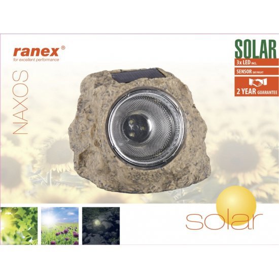 Ranex RA-5000154 Solar Tuinlamp 3 Led - Tuinverlichting - Ranex- 8.25€ bij Bobby &amp; Caro