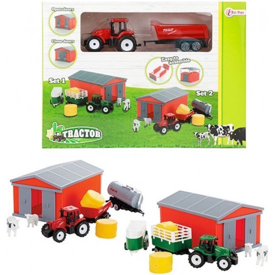 Toi Toys Tractor Set met Schuur Verschillende Uitvoeringen