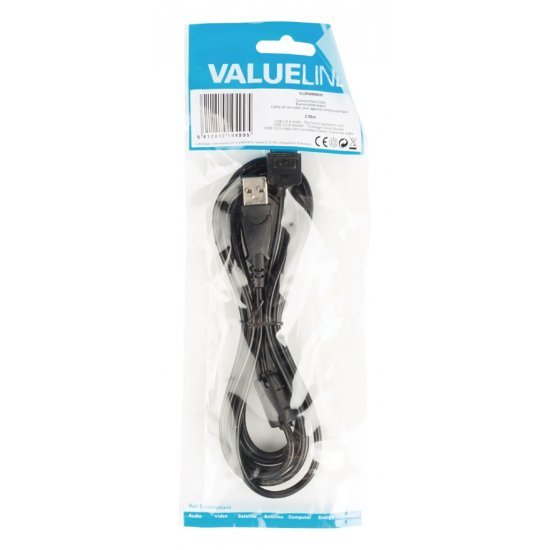 Valueline VLCP60806B20 Camera Data Kabel Usb 2.0 A Male - 12p Canon Connector Male 2,00 M Zwart - Camera Kabels - Valueline- 3.55€ bij Bobby &amp; Caro