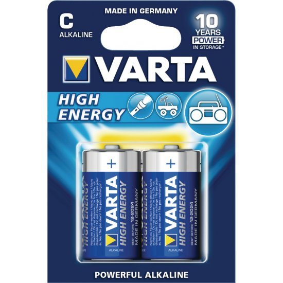 Varta 4914/2b Batterij Alkaline C/lr14 1.5 V High Energy 10 blisters - Batterijen - Varta- 24.95€ bij Bobby &amp; Caro