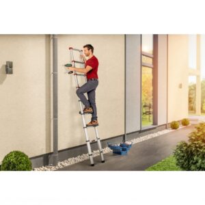 Hailo T80 Aluminium Telescoopladder 11 Treden + Stabilisatiebalk 103-322 Cm - Afbeelding 5