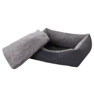 Sun Garden Luxe Hondenmand Lucky + Kussen 59X67X20Cm Grijs - Afbeelding 3