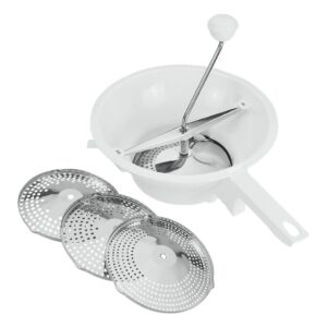 Metaltex Passeerzeef 24 Cm + 3 Roestvrije Roosters Wit/Rvs - Afbeelding 1